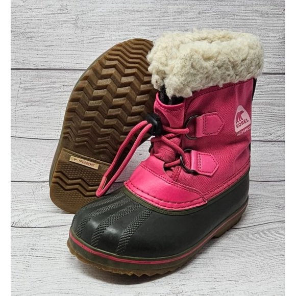 SOREL Kids' Yoot Pac Nylon Snow Boot Ultra Pink Alpine Tundra Size 13 - Picture 3 of 13
